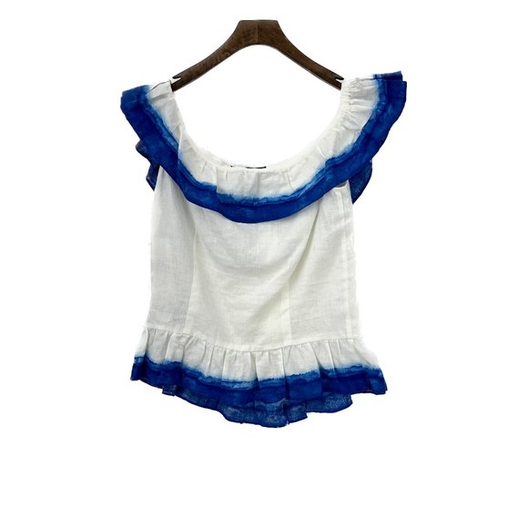 RALPH LAUREN Off Shoulder Ruffle White Top Size 4 NWT - Picture 5 of 5